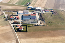 Vue aérienne de Otterstadt dans le département Rhénanie-Palatinat, Allemagne