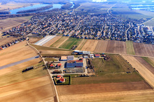 Vue aérienne de Otterstadt dans le département Rhénanie-Palatinat, Allemagne
