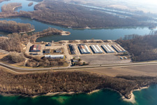 Vue aérienne de Aire de pratique aquatique de Reffenthal à Speyer dans le département Rhénanie-Palatinat, Allemagne