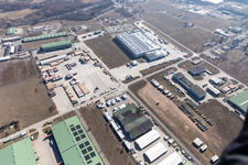 Vue aérienne de Dépôt de l'armée à Lingenfeld dans le département Rhénanie-Palatinat, Allemagne
