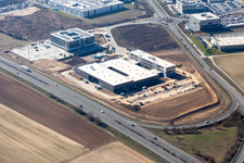 Vue aérienne de Zone industrielle du Nord à Rülzheim dans le département Rhénanie-Palatinat, Allemagne