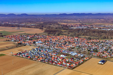 Vue oblique de Steinweiler dans le département Rhénanie-Palatinat, Allemagne