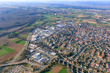 Vue aérienne de Gundelfingen dans le département Bade-Wurtemberg, Allemagne