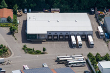 Vue aérienne de Zone industrielle de Gäxwald à le quartier Herxheim in Herxheim bei Landau dans le département Rhénanie-Palatinat, Allemagne