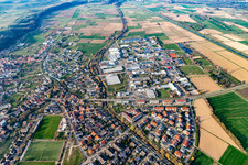 Vue aérienne de Bahlingen am Kaiserstuhl dans le département Bade-Wurtemberg, Allemagne