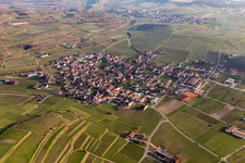 Vue aérienne de Quartier Bischoffingen in Vogtsburg im Kaiserstuhl dans le département Bade-Wurtemberg, Allemagne