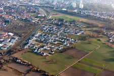 Vue aérienne de Wörth am Rhein dans le département Rhénanie-Palatinat, Allemagne