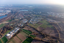 Photographie aérienne de Wörth am Rhein dans le département Rhénanie-Palatinat, Allemagne