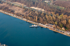 Vue aérienne de Neupotz dans le département Rhénanie-Palatinat, Allemagne