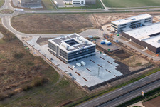 Vue aérienne de Rülzheim dans le département Rhénanie-Palatinat, Allemagne