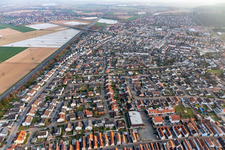Rülzheim dans le département Rhénanie-Palatinat, Allemagne vue du ciel