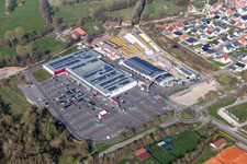 Vue aérienne de Parc de la mode Röther à Rohrbach dans le département Rhénanie-Palatinat, Allemagne