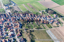 Erlenbach bei Kandel dans le département Rhénanie-Palatinat, Allemagne vue du ciel