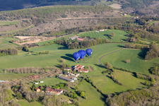 Vue aérienne de Lancement de ballons à Veyrines-de-Domme dans le département Dordogne, France