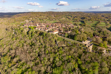 Citadelle à Domme dans le département Dordogne, France vue d'en haut