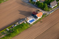 Vue aérienne de Salmbach dans le département Bas Rhin, France