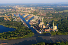 Photographie aérienne de Quartier Rheinhafen in Karlsruhe dans le département Bade-Wurtemberg, Allemagne