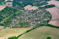 Vue aérienne de Piège à balles pour jardinier familial à Speyer dans le département Rhénanie-Palatinat, Allemagne