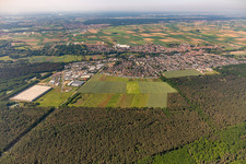 Vue oblique de Bellheim dans le département Rhénanie-Palatinat, Allemagne