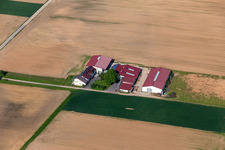 Vue aérienne de Domaine viticole et mousseux Rosenhof à Steinweiler dans le département Rhénanie-Palatinat, Allemagne