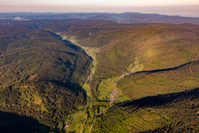 Vue aérienne de Vallée du Grand Enz à Enzklösterle dans le département Bade-Wurtemberg, Allemagne