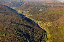 Vue aérienne de Quartier Nonnenmiß in Bad Wildbad dans le département Bade-Wurtemberg, Allemagne