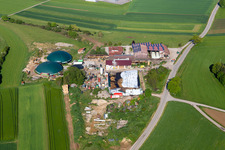 Vue aérienne de Usine de biogaz à Fluorn-Winzeln dans le département Bade-Wurtemberg, Allemagne
