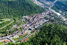 Vue aérienne de Oberndorf am Neckar dans le département Bade-Wurtemberg, Allemagne