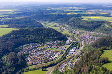Vue aérienne de Epfendorf dans le département Bade-Wurtemberg, Allemagne