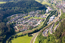 Vue aérienne de Epfendorf dans le département Bade-Wurtemberg, Allemagne
