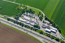 Vue aérienne de Aire de service A81 Neckarburg Ouest à Dietingen dans le département Bade-Wurtemberg, Allemagne