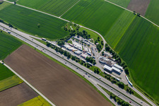 Vue aérienne de Aire de service A81 Neckarburg Ouest à Dietingen dans le département Bade-Wurtemberg, Allemagne