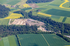 Vue aérienne de Carrière à Epfendorf dans le département Bade-Wurtemberg, Allemagne