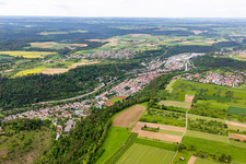 Vue aérienne de Sulz am Neckar dans le département Bade-Wurtemberg, Allemagne