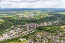 Vue d'oiseau de Sulz am Neckar dans le département Bade-Wurtemberg, Allemagne
