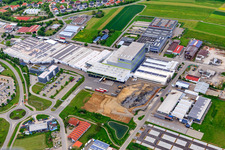 Vue aérienne de Zone industrielle avec Blickle Räder+Rollen GmbH u. Co. KG et FLURO-Gelenklager GmbH à Rosenfeld dans le département Bade-Wurtemberg, Allemagne