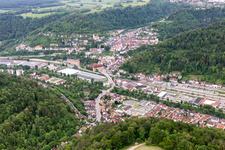 Oberndorf am Neckar dans le département Bade-Wurtemberg, Allemagne vue d'en haut