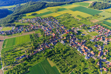 Vue aérienne de De l'ouest à le quartier Felldorf in Starzach dans le département Bade-Wurtemberg, Allemagne