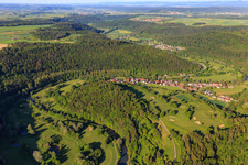Vue aérienne de Hôtel Schloss Weitenburg à le quartier Börstingen in Starzach dans le département Bade-Wurtemberg, Allemagne