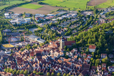 Vue aérienne de Vieille ville vue du sud à Herrenberg dans le département Bade-Wurtemberg, Allemagne