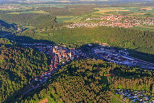 Vue aérienne de De l'ouest à Horb am Neckar dans le département Bade-Wurtemberg, Allemagne