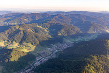 Vue aérienne de Hausach dans le département Bade-Wurtemberg, Allemagne