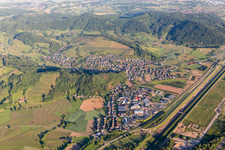 Vue aérienne de Berghaupten dans le département Bade-Wurtemberg, Allemagne