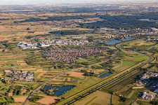 Vue aérienne de Quartier Elgersweier in Offenburg dans le département Bade-Wurtemberg, Allemagne