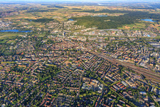 Vue oblique de Offenburg dans le département Bade-Wurtemberg, Allemagne