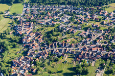Vue aérienne de Du sud à Scheibenhardt dans le département Rhénanie-Palatinat, Allemagne