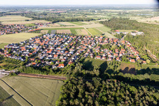 Vue oblique de Rheinzabern dans le département Rhénanie-Palatinat, Allemagne
