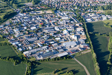 Quartier Eggenstein in Eggenstein-Leopoldshafen dans le département Bade-Wurtemberg, Allemagne depuis l'avion