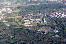Quartier Rintheim in Karlsruhe dans le département Bade-Wurtemberg, Allemagne depuis l'avion