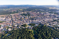 Quartier Innenstadt-West in Karlsruhe dans le département Bade-Wurtemberg, Allemagne vue d'en haut